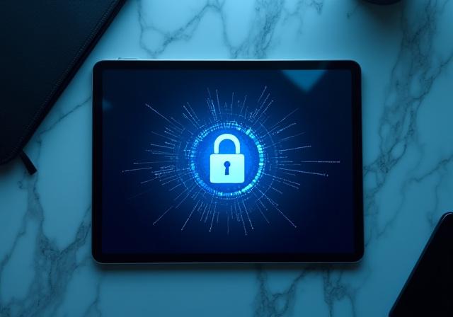 Digital data visualization on a tablet screen