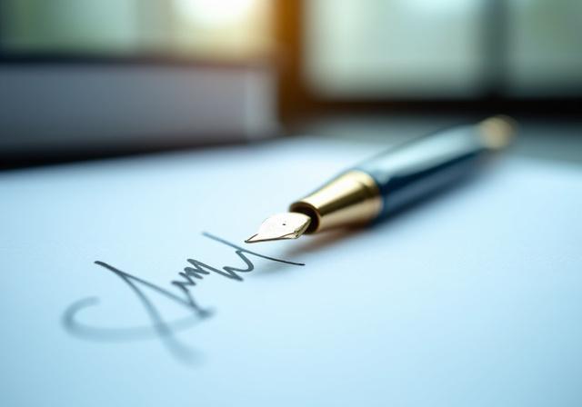 Professional lawyer reviewing legal documents in a modern office